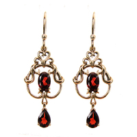 9ct Rose gold, Garnet