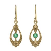 9ct Yellow Gold, Natural Emerald
