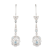 Blue Topaz, CZ and Sterling Silver