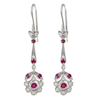 Ruby, CZ and Sterling Silver