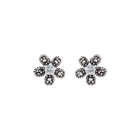 Blue topaz, Marcasite and Sterling Silver