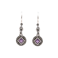 Amethyst, Marcasite and Sterling Silver