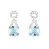 Sterling silver, Blue Topaz, CZ