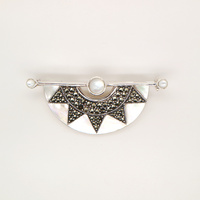 Mother of Pearl, Marcasite, Sterling Silver