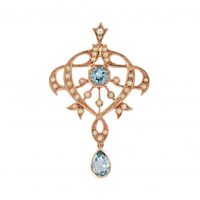 Rose Gold, Blue Topaz, FWP